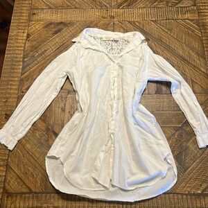 Vintage Victoria’s Secret white button up with lace